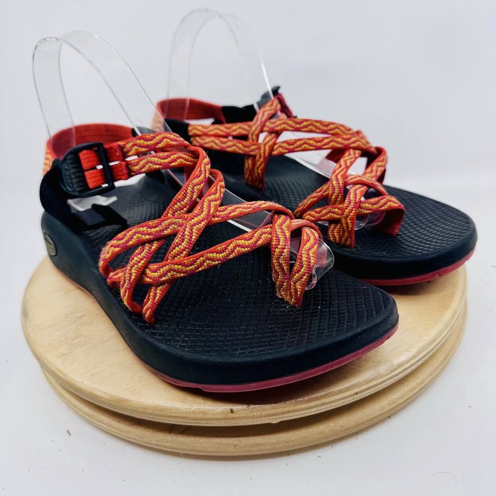 Chaco ZX/2 Classic Sandals Womens 8 Orange Hiking Outdoor Comfort Shoes - Picture 3 of 8